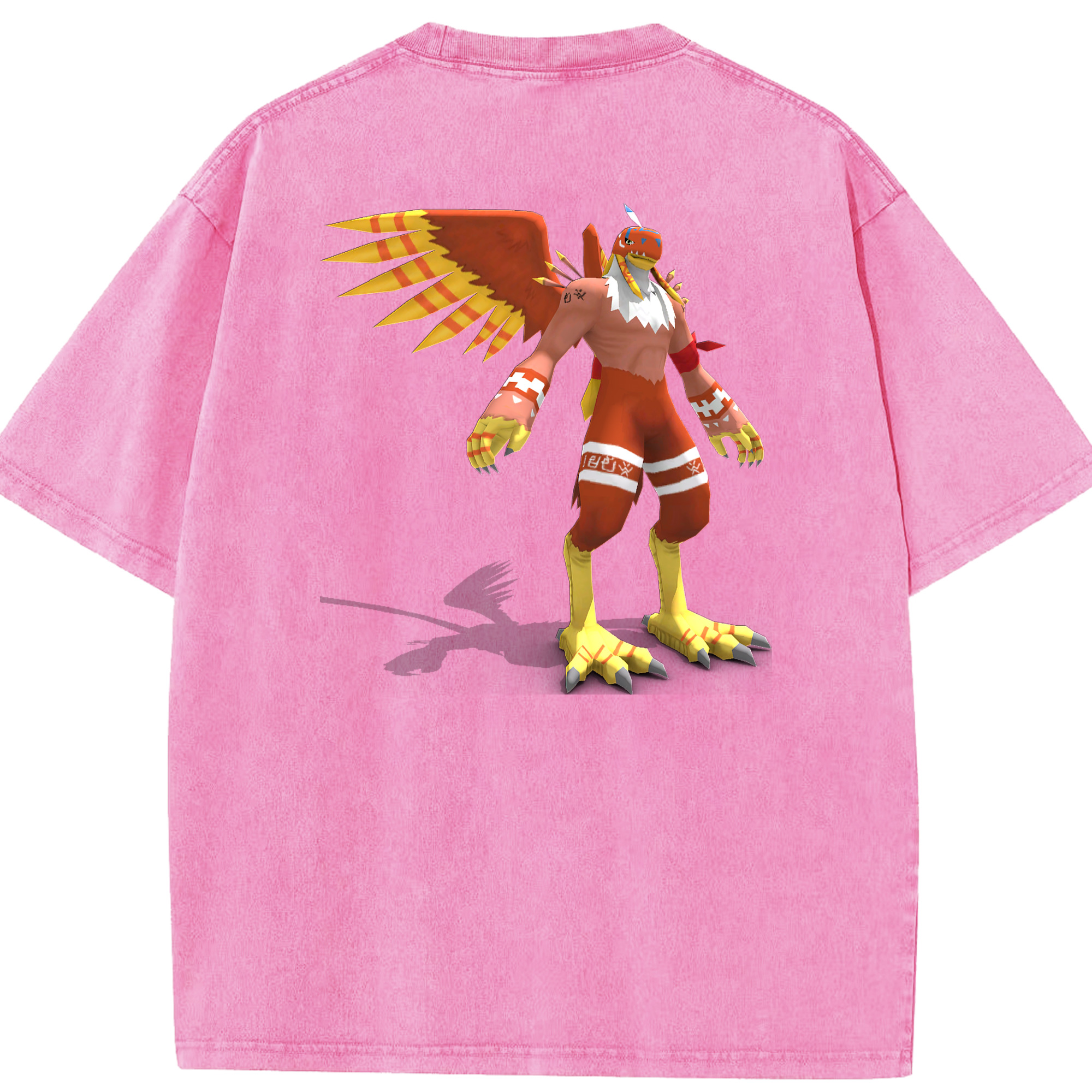 （画像用） Digimon デジタルモンスター/デジモン 綿100% ヴィンテージ風 半袖Tシャツ（背面プリント）